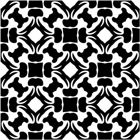 floral seamless pattern background.Geometric ornament for wallpapers and backgrounds. Black and white patternのイラスト素材