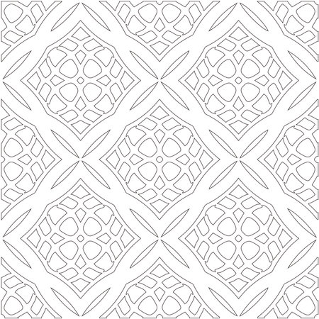 Vector pattern with symmetrical elements. Repeating geometric tiles from striped elements.のイラスト素材