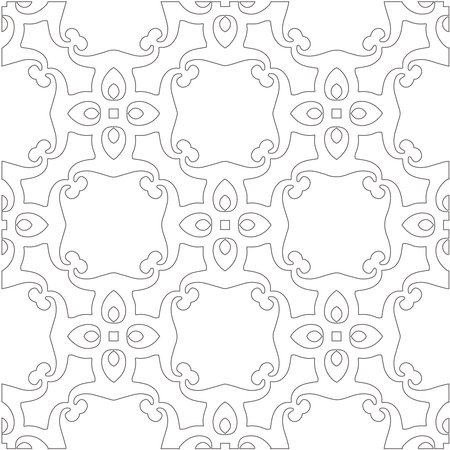 Vector pattern with symmetrical elements. Repeating geometric tiles from striped elements.のイラスト素材