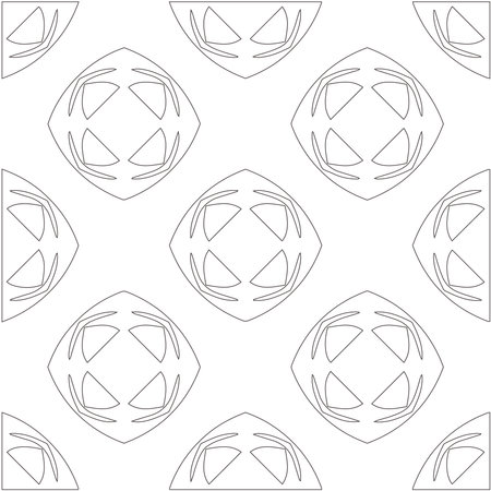 Vector pattern with symmetrical elements. Repeating geometric tiles from striped elements.のイラスト素材