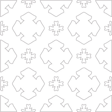 Vector pattern with symmetrical elements. Repeating geometric tiles from striped elements.のイラスト素材