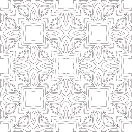 Vector pattern with symmetrical elements. Repeating geometric tiles from striped elements.のイラスト素材