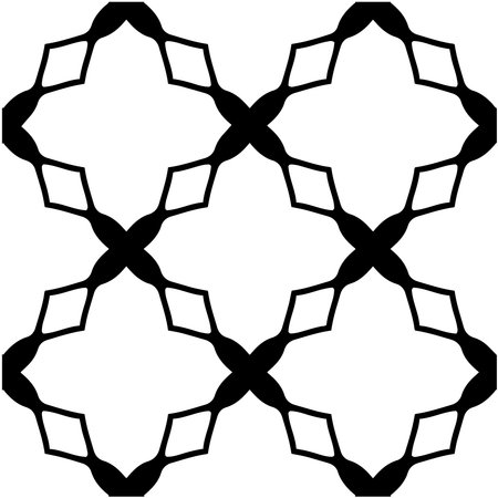 seamless geometric pattern with repeating elements.Black and white pattern. retained white elements to easily change the color of the inside of the black patterns.のイラスト素材