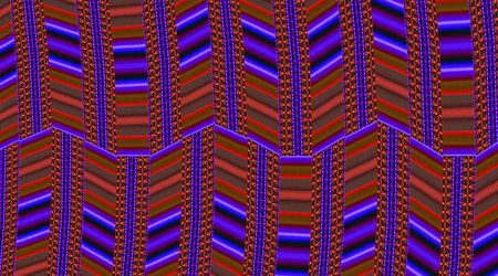 mosaic with multi-colored geometric shapes located randomly.