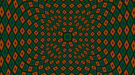 blurred geometric mandala with uneven asymmetric shapes and noises. abstract background.
