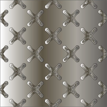 Silver metallic gradient with repeat Pattern. Abstract metallic background.のイラスト素材