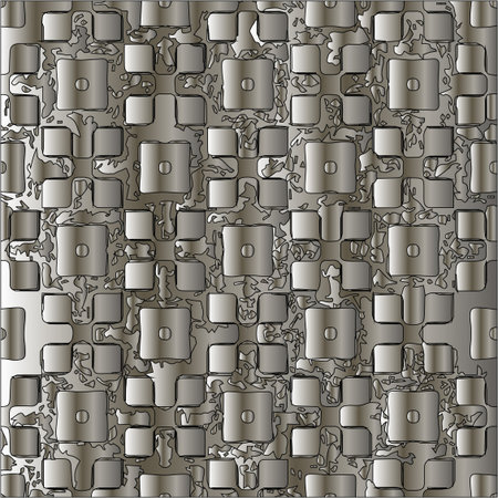 Silver metallic gradient with repeat Pattern. Abstract metallic background.のイラスト素材