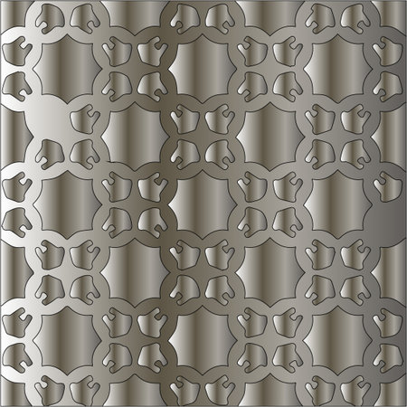 Silver metallic gradient with repeat Pattern. Abstract metallic background.のイラスト素材