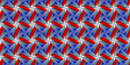 multicolor pattern with symmetric geometric ornament.