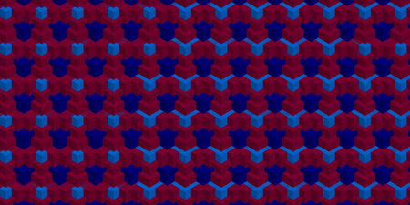 multicolor pattern with symmetric geometric ornament.