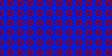 multicolor pattern with symmetric geometric ornament.