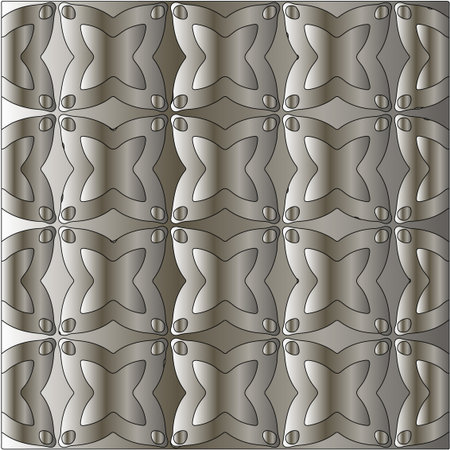 steel metallic gradient with a repeating pattern. Abstract metallic background.のイラスト素材