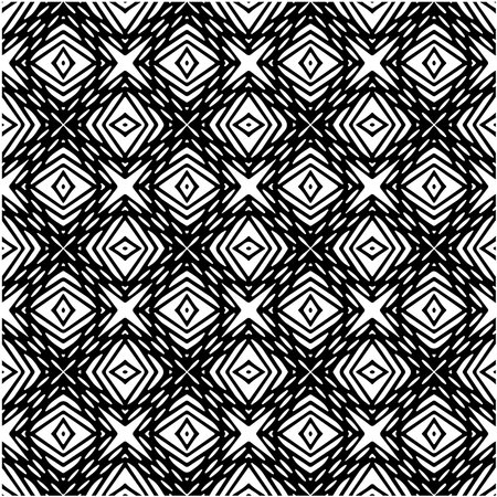 floral seamless pattern background.Geometric ornament for wallpapers and backgrounds. Black and...