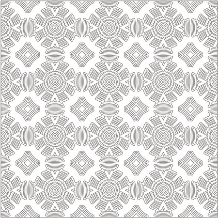 Repeating geometric tiles with stripe elements.retained white elements to easily change the color of the inside of the black patterns.のイラスト素材