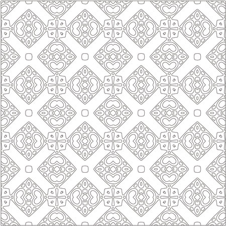 Repeating geometric tiles with stripe elements.retained white elements to easily change the color of the inside of the black patterns.のイラスト素材