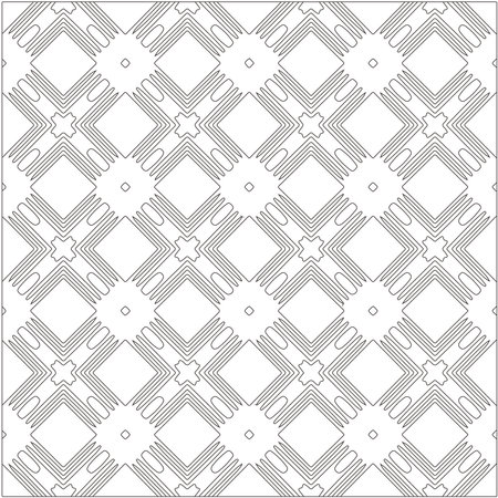 Repeating geometric tiles with stripe elements.retained white elements to easily change the color of the inside of the black patterns.のイラスト素材