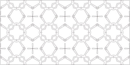 Vector geometric pattern. Repeating elements stylish background abstract ornament for wallpapers and backgrounds. Black and white patternのイラスト素材