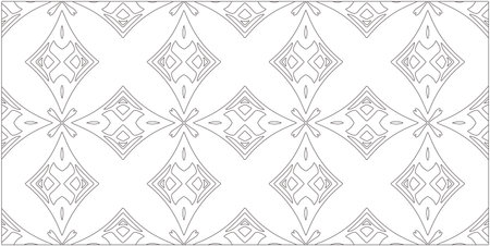 Vector geometric pattern. Repeating elements stylish background abstract ornament for wallpapers and backgrounds. Black and white patternのイラスト素材