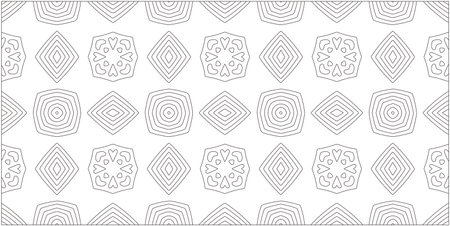 Vector geometric pattern. Repeating elements stylish background abstract ornament for wallpapers and backgrounds. Black and white patternのイラスト素材