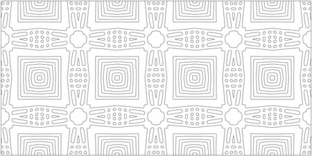 Vector geometric pattern. Repeating elements stylish background abstract ornament for wallpapers and backgrounds. Black and white patternのイラスト素材