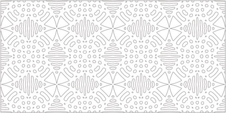 Vector geometric pattern. Repeating elements stylish background abstract ornament for wallpapers and backgrounds. Black and white patternのイラスト素材