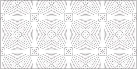 Vector geometric pattern. Repeating elements stylish background abstract ornament for wallpapers and backgrounds. Black and white patternのイラスト素材