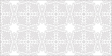 Vector geometric pattern. Repeating elements stylish background abstract ornament for wallpapers and backgrounds. Black and white patternのイラスト素材
