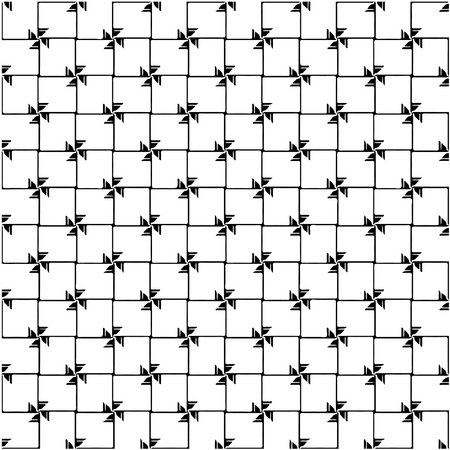 Seamless vector pattern in geometric ornamental style. Black and white pattern.のイラスト素材