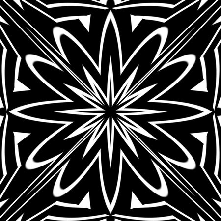 Vector geometric pattern. Black and white patternのイラスト素材