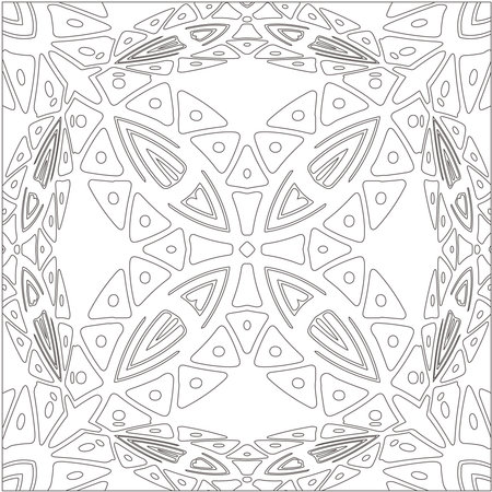Vector geometric pattern. Black and white patternのイラスト素材