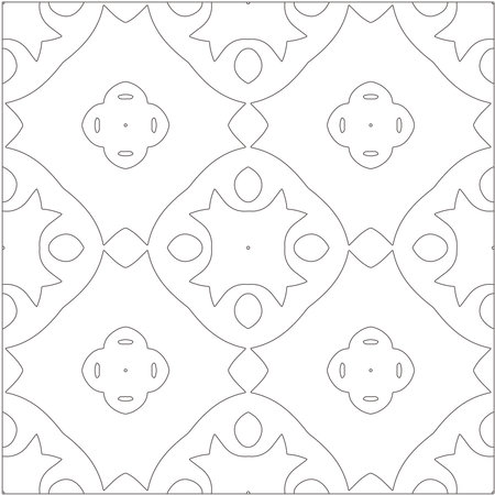 Vector geometric pattern. Black and white pattern.のイラスト素材