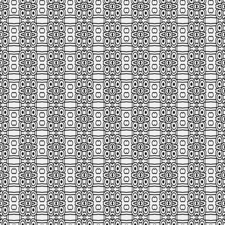 floral seamless pattern background.Geometric ornament for wallpapers and backgrounds. Black and white pattern.のイラスト素材