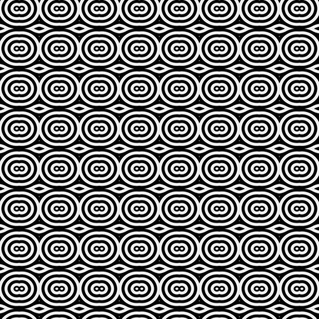 floral seamless pattern background.Geometric ornament for wallpapers and backgrounds. Black and white pattern.のイラスト素材