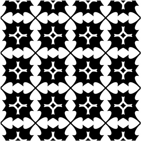 floral seamless pattern background.Geometric ornament for wallpapers and backgrounds. Black and white pattern.のイラスト素材