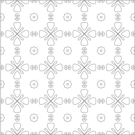 Vector pattern with symmetrical elements. Repeating geometric tiles from striped elements.のイラスト素材