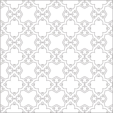 Vector pattern with symmetrical elements. Repeating geometric tiles from striped elements.のイラスト素材