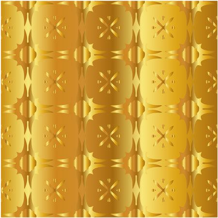 Geometric vector pattern with yellow and white gradient. gold ornament for wallpapers and backgrounds.のイラスト素材