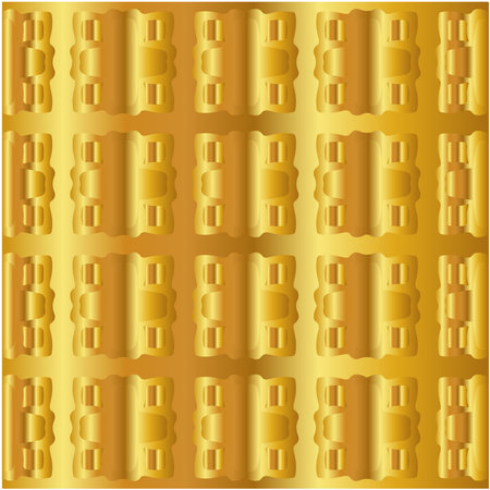 Geometric vector pattern with yellow and white gradient. gold ornament for wallpapers and backgrounds.のイラスト素材