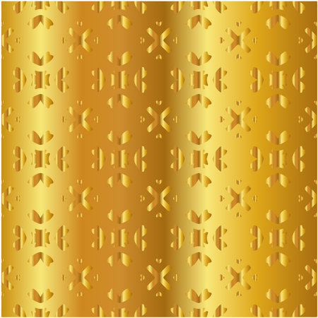 Geometric vector pattern with yellow and white gradient. gold ornament for wallpapers and backgrounds.のイラスト素材