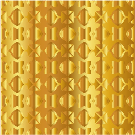 Geometric vector pattern with yellow and white gradient. gold ornament for wallpapers and backgrounds.のイラスト素材
