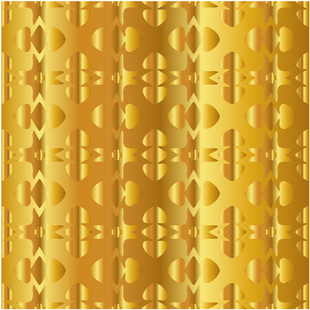 Geometric vector pattern with yellow and white gradient. gold ornament for wallpapers and backgrounds.のイラスト素材