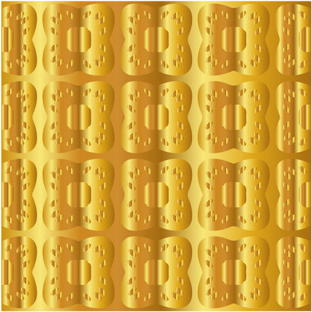 Geometric vector pattern with yellow and white gradient. gold ornament for wallpapers and backgrounds.のイラスト素材