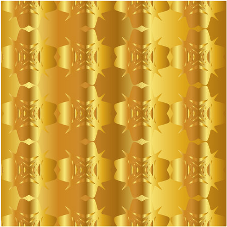 Geometric vector pattern with yellow and white gradient. gold ornament for wallpapers and backgrounds.のイラスト素材