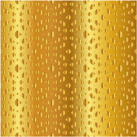 Geometric vector pattern with yellow and white gradient. gold ornament for wallpapers and backgrounds.のイラスト素材