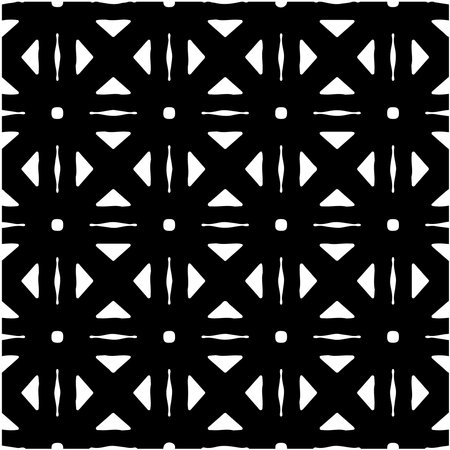 Seamless vector pattern in geometric ornamental style. Black ornament.のイラスト素材