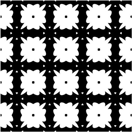 Seamless vector pattern in geometric ornamental style. Black ornament.