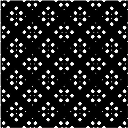 Seamless vector pattern in geometric ornamental style. Black ornament.