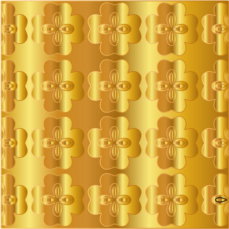 Geometric vector pattern with yellow and white gradient. gold ornament for wallpapers and background.のイラスト素材