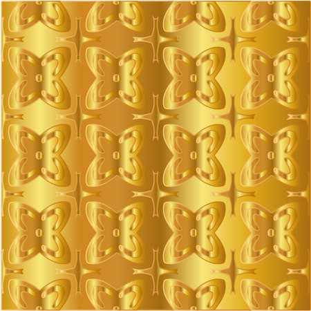 Geometric vector pattern with yellow and white gradient. gold ornament for wallpapers and background.のイラスト素材