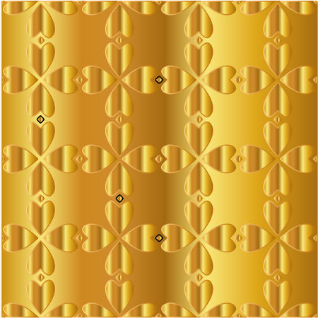 Geometric vector pattern with yellow and white gradient. gold ornament for wallpapers and background.のイラスト素材